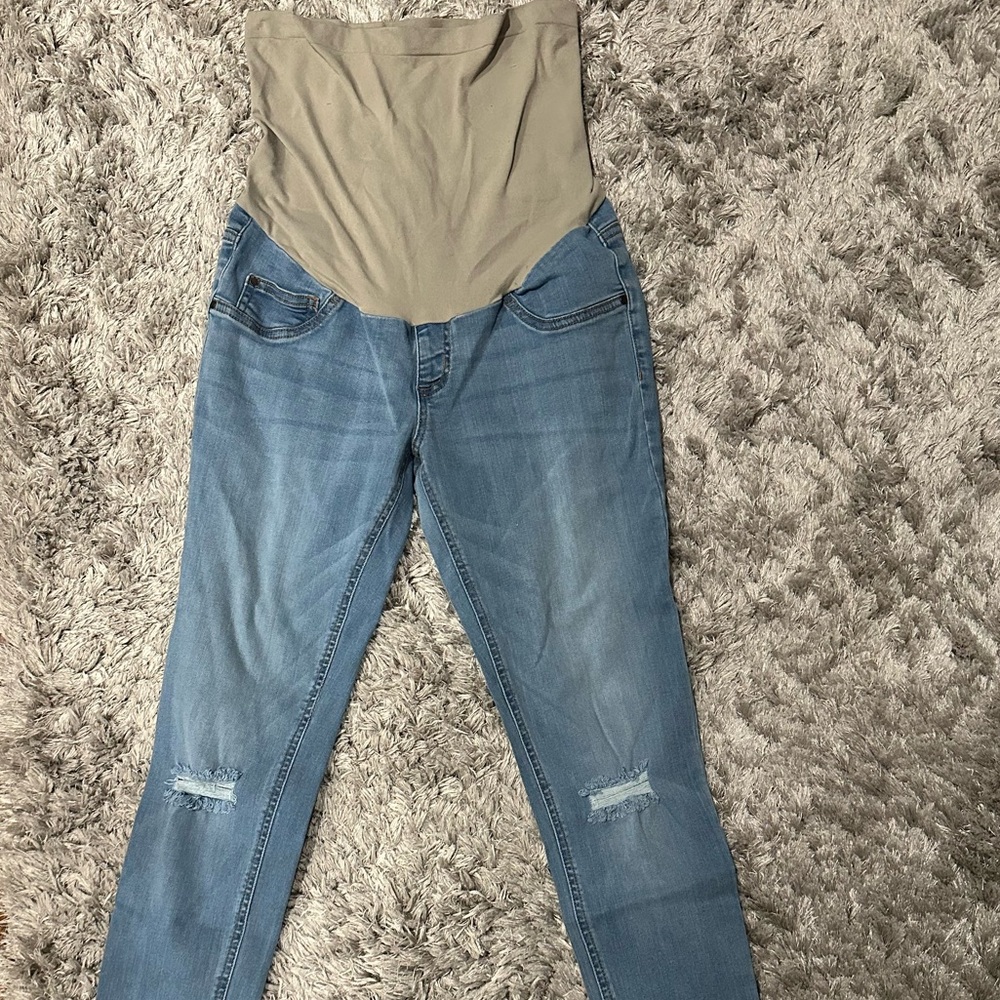 Women's Light Blue Maternity Jeans